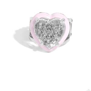 Pink heart ring
